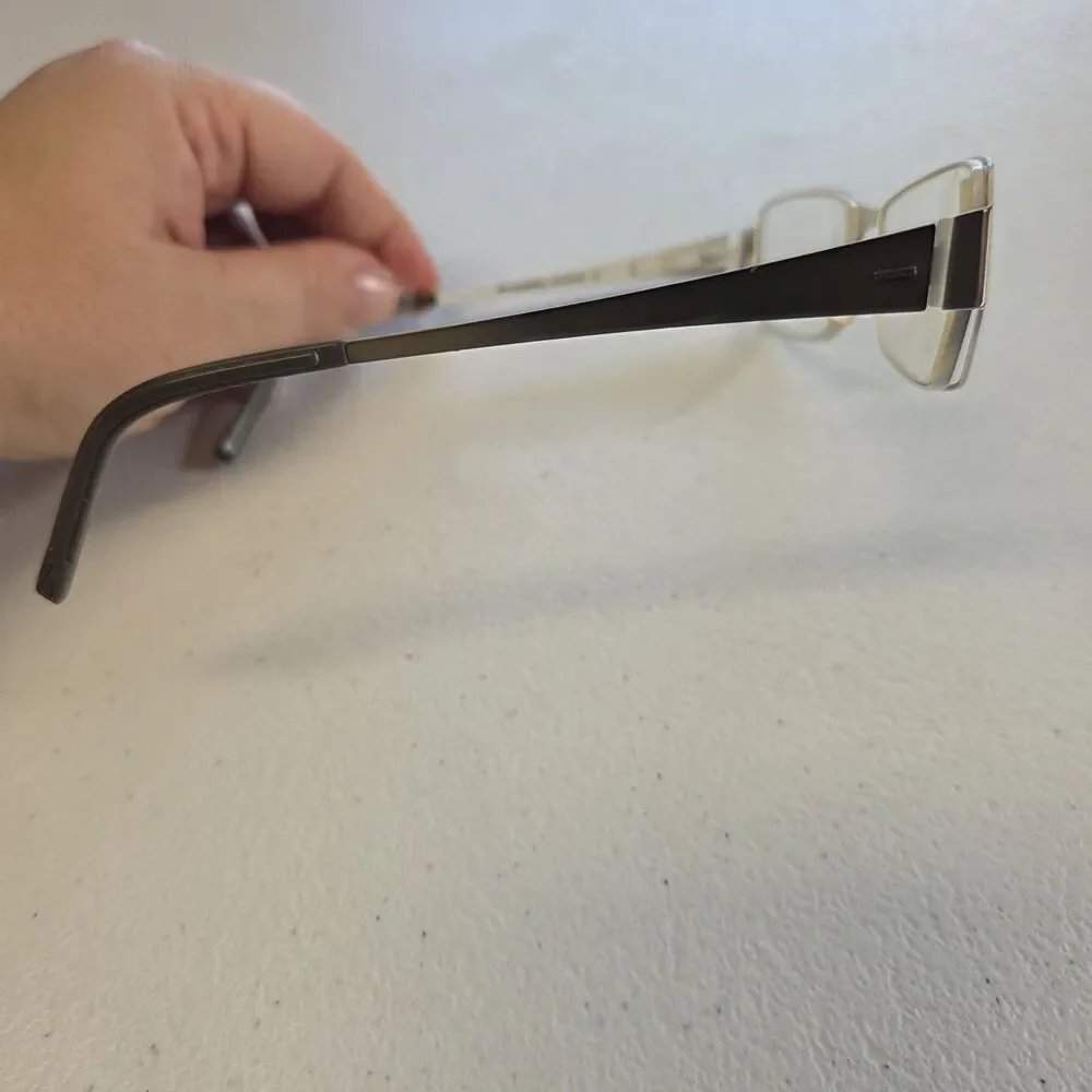 Morel France Eyeglass Frame LIGHTEC 6761L 53-16-135 GW 508 Dark Grey White